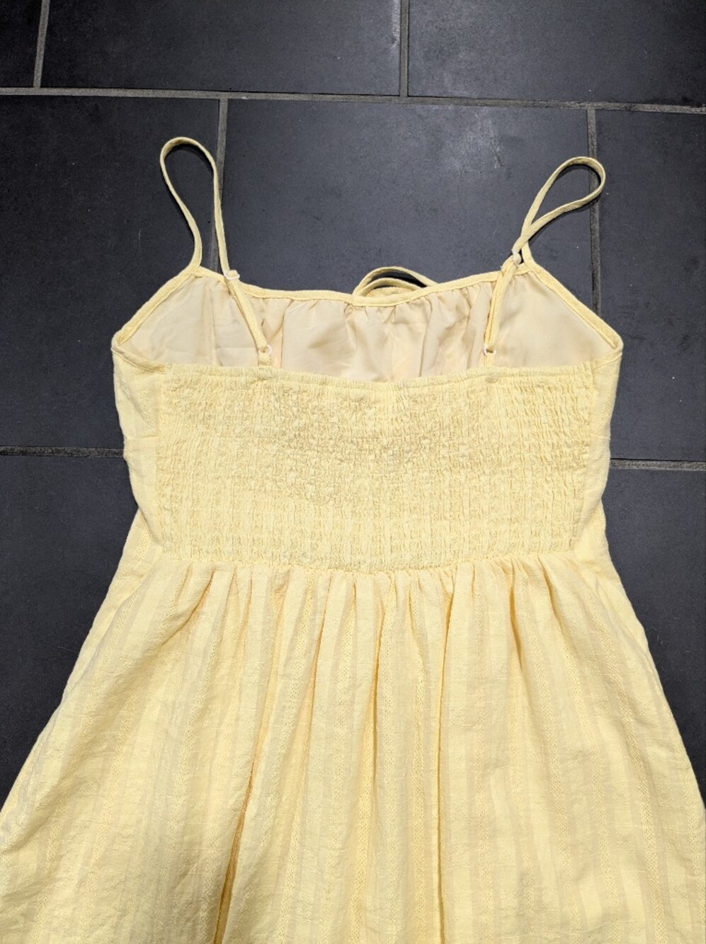 Yellow Spaghetti Strap Sundress - Picture 4 of 4